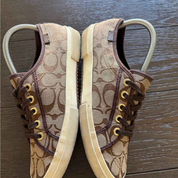 Coach Brown Signature Sneakers 7.5 - Picture 9 of 11